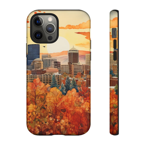 An Urban Autumn Overlook - Impact Resistant Phone Case iPhone 12 Pro Glossy